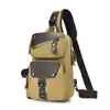 Riñonera para Viajes Cortos, Bolso de Cintura Multifuncional, Bolso Cruzado para Hombre, Bolso Deportivo de Lona Resistente al Desgaste para Exteriores, Bolso de Hombro