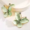 Pendientes de Botón de Mariposa de Color Sólido Incrustados con Diamantes de Alta Gama, Moda Europea y Americana Nueva, Exquisitos y Elegantes, Versátiles, Venta al por Mayor