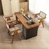 Nova Mesa de Chá de Madeira Maciça Chinesa Pequena para Apartamento Uso Doméstico Mesa de Preparo de Chá de Madeira Maciça Moderna Simples para Escritório Lazer Varanda Mesa de Chá
