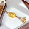 Colgante Antiguo Dorado de la Fortuna para Mujer con Borla de Diamante Morado, Caparazón de Tortuga y Aro de Diamantes para Ropa y Accesorios