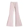 Pantalones de Yoga Acampanados Casuales de Felpa de Moda para Mujer, Pantalones de Invierno y Otoño de Cintura Baja Adelgazantes de Longitud Completa
