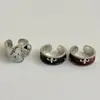 Anillo Coreano Nuevo de Esmalte con Goteo de Aceite Flor de Cruz, Nicho de Lujo Ligero con un Toque de Alta Gama, Anillo Abierto Dulce y Fresco