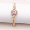 Nuevo Pulsera Popular Color Oro Rosa Ocho Corazones Ocho Flechas Circonita Simple para Mujer Pulsera de Cristal Coreano