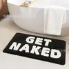 Diseño de Texto Creativo Alfombrilla Absorbente para Baño de Cachemira Sintética, Fácil de Mantener, Felpudo Resistente al Desgaste para la Entrada del Hogar