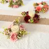 Guirnalda de Candelabro de Peonía Artificial Feliz Estilo Europeo Flores Falsas Atmósfera Romántica Boda Decoración del Hogar Escritorio Dormitorio Adornos