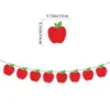 Temporada de regreso a clases Diseño de aula escolar Autobús escolar de Apple lápiz bandera bienvenido de nuevo Banner de flores
