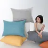 Lujo Accesible de Gama Alta Decoración de Cojín Gris Oscuro y Claro Lino Almohada Modelo Minimalista Moderno Escandinavo Sala de Exposición Oficina de Ventas Almohada Lumbar