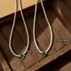 Collar de Perlas Naturales de Agua Dulce Colgante de Gota de Agua Azul Cielo Exquisito Temperamento Simple Sentido de Alta Calidad Cadena de Clavícula en Capas