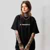 Camiseta de Manga Corta 100% Algodón Puro, Estilo Europeo y Americano de Verano, Versátil, Holgada, Diseño Cómodo, Top Estampado que Cubre el Cuerpo