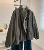 Chaqueta de Trabajo Retro Oversize con Hombros Caídos Estilo Coreano para Mujer, Gabardina Holgada y Relajada de Moda de Nicho, Nuevo Modelo de Otoño 2025