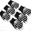 Guantes de Invierno Cálidos con Estampado de Calavera Transfronterizo, Dispensador, Brillo Luminoso, Tejidos, Listos para Usar, Modernos y de Moda