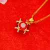 Colgante de Imitación de Oro de 18K de Lujo Ligero Estrella de Seis Puntas Moda Celebridad de Internet Suministro en Vivo Oro Arena Exquisito Explosiones Joyería Transfronteriza
