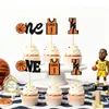Adorno para Pastel de Baloncesto Estilo Deportivo Yuehao Papel Brillante Insertar Decoración para Fiesta de Cumpleaños de Niños Suministros Tarjeta Insertable para Hornear
