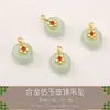 Colgante de Vidrio Imitación Jade Aleación Calabaza Auspiciosa para la Fortuna y la Paz Accesorios Hechos a Mano DIY Joyería al por Mayor Materiales y Componentes