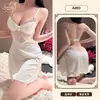 Camisón Sexy Naranja con Aros y Fruncidos con Copas, Atractivo y Encantador Encaje Calado Espalda Descubierta Ropa de Dormir A893