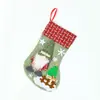 Calcetín Navideño Grande Nuevo Muñeco de Anciano sin Rostro Calcetines de Lino Navideños Tridimensionales Bolsa de Dulces Bolsa de Regalo Colgante