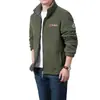 [8789] Chaqueta de forro polar de invierno para hombre, resistente al frío de Noruega, cálida, engrosada, con cuello alto, forro polar