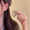 Pendientes Retro Marrones Maillard Populares para Mujer, Estilo Hong Kong, Lujo Accesible, Pendientes de Gama Alta, Pendientes del Mismo Estilo que las Celebridades de Internet