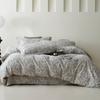 Conjunto de Quatro Peças de Algodão Escovado Estilo Pastoral de Outono e Inverno Estampado Moda Amigável à Pele Quente Capa de Edredom Lençóis e Cama de Algodão Puro