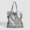 Bolso de verano japonés del mismo estilo para mujer, nuevo bolso de hombro de moda 2024, bolso geométrico plegable con diamantes, bolso de mano con entramado de diamantes.