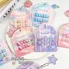 Unhas Wearable Personalizadas em Caixa Marinha com Diamantes para Crianças, Unhas Criativas, Unhas Wearable para Crianças, Unhas Postiças, Adesivos de Manicure, Desenhos Animados