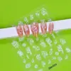 Novo Adesivo para Nail Art Estéreo 5D Em relevo Borboleta Flor Renda Laço Rosa Adesivo de Unha de Alta Qualidade