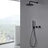 Juego de ducha empotrado de cobre italiano, unidad de ducha oculta empotrada de agua fría y caliente montada en la pared para ventas transfronterizas