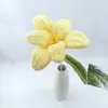 Tulipanes de Flor Abierta, Tejidos a Mano, Hilo Flores Eternas, Ramo Terminado Regalo