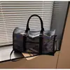 Bolso tote de gran capacidad para mujer, nuevo estilo otoño/invierno, bolso de tela, estilo europeo y americano, diseño de cuadros retro con bloques de color, se puede llevar debajo del brazo o como bolso de hombro