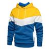 Sudadera con Capucha de Empalme de Vellón Nuevo Transfronteriza Europea y Americana Sudadera Deportiva Casual de Otoño e Invierno Chaqueta Casual Tendencia