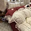 Conjunto de Cuatro Piezas Estilo Encaje de Gasa Arrugada Estampado Jacquard Nube Nuevo 2026