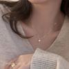 Collar de Diamante Solitario para Mujer, Cadena Clavícula Ins, Diseño Nicho de Lujo Ligero, Suave y Elegante, Sencillo y Versátil para Mejores Amigas