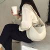 Bolsa Feminina Estilo Coreano Nova Outono e Inverno 2025 Grande Capacidade Couro Macio Ins Bolsa de Mão Bolsa de Ombro de Nicho Alça Larga Bolsa Versátil