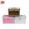 Estuche Cosmético de Aleación de Aluminio Doble Capa Gran Capacidad Estuche de Almacenamiento Portátil Estuche Portátil para Manicura Caja de Herramientas Profesional para Salón de Belleza
