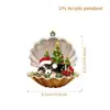 Colgante de Árbol de Navidad Transfronterizo Cachorro Durmiendo Acrílico Plano Perro de Dibujos Animados Decoración Navideña 2023 para el Hogar