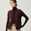 Otoño 2026 Nuevo Chaleco Cardigan de Punto 100% Cachemira Pura Cuello en V Holgado Sin Mangas Ropa Exterior Chaleco de Color Sólido