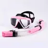 Máscara de Buceo Transfronteriza, Gafas de Buceo de Marco Grande, Equipo de Snorkel para Miopía, Máscara de Snorkel Impermeable y Antivaho, Tubo de Snorkel Completamente Seco