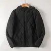 Nicho Japonês~Acolchoado de Diamante + Enchimento de Mistura de Seda Estilo Novo de Inverno Jaqueta Casual de Algodão com Capuz Unissex Roupas de Algodão