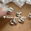 Corea del Sur Estilo Ins Diseño Simple Pendientes de Nicho de Alta Gama Versátiles Pendientes Colgantes Traseros de Plata de Ley S925 Brillantes
