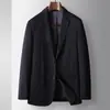Traje Casual para Hombre 2026 Otoño e Invierno Tejido de Lana de Punto de un Solo Botón de Alta Gama para Negocios Juventud Traje de Calidad Chaqueta de Moda