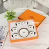Xícara de Café Expresso e Pires Transfronteiriço Oriente Médio Europeu 12 pçs Personalizado Simples Casa Escritório Chá da Tarde Jogo de Chá Dubai