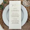 Livro de Menu de Casamento de Luxo Transfronteiriço com Estampagem Dourada, Menu de Pedidos de Alta Qualidade no Atacado para Banquetes de Negócios e Uso Geral
