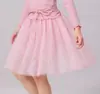 Ropa Infantil Nuevo Llegada Rayas Ajustado Borde de Oreja Top Malla Conjunto Falda Dos Piezas Niñas Primavera y Verano Falda Malla Suave