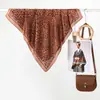 Nuevo Pañuelo de Seda Pequeño Clásico con Estampado de Leopardo Estilo Europeo y Americano para Mujer, Versátil, Moda Callejera, Pañuelo para el Pecho, Pañuelo para la Cabeza