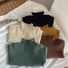 [em estoque] Duas peças para cada mão ~ Suéter infantil Primavera e Outono versão coreana de tesouro da moda masculino e feminino gola alta cachecol suéter