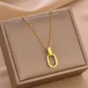 Colar transfronteiriço novo em aço titânio joia feminina moda personalidade simples venda quente joia de corrente para clavícula feminina colar criativo