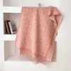 Bufanda Jacquard de Doble Cara Estilo Cruzado Simple para Mujer Otoño Invierno Engrosada para Viajar Estilo Old Money de Alta Gama Chal Grande En Stock
