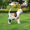 Bexiga de Passeio de Celebridade da Internet com Rodas Animal em Pé Balão de Filme de Alumínio Festa de Aniversário Desenho Animado Adereços de Foto para Crianças Balão