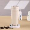 Copo Térmico de Cerâmica Lírio do Vale Isolado a Vácuo Copo de Café de Alto Valor para Escritório/Negócios Copo com Canudo Copo para Presente Personalização