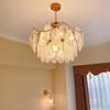 Nova Iluminação Estilo Francês Atmosférico Pós-moderno de Cristal para Sala de Estar Lustre de Teto Lustre de Pena de Vidro Lâmpada Quente para Quarto